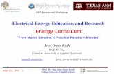 Electrical Energy Education and Research Energy Curriculumpeople.qatar.tamu.edu/shehab.ahmed/NSF Presentations - pdf/Tuesda… · EMI Filter Feed-back L ol ` SRAM ` Flash ` MAC or