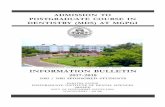 ADMISSION TO POSTGRADUATE COURSE IN …mgpgi.puducherry.gov.in/brochure_nrimds_2017.pdf · Puducherry and is administered by a duly constituted ... necessary for a candidate to obtain