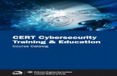 CERT Cybersecurity Training & Education Course Catalog · PDF filecert.org/insiderthreat/insider-threat-program-manager-itpm-certificate.cfm This certificate program helps you, as