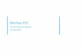 Barclays PLC · PDF fileWealth Entrepreneur & Business Banking (WEBB)defined retirement benefit liability • Lower equity markets reduced management fees, ... Barclays PLC %