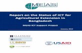 Report on the Status of I T for - Agrilinks on... · Report on the Status of I T for xtension in ... (BTRC), total Internet usage as of July 2012 reached 29.4 million, ... Broadband