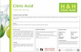 Citric Acid cleaner - How to usestorage.googleapis.com/wzukusers/user-14250728/documents...Appearance: Clear Liquid Colour: Green Density: 1.095 pH: