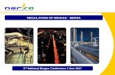 REGULATION OF BIOGAS - · PDF fileReticulation - Regulated by Munics ... LPG supplied from a bulk storage tank or cylinder 5 REQUIREMENTS FOR GAS REGISTRATION ACTIVITY ... Slide 1