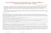 Converting a Commercial TV Transmitter’s Driver …bigskyspaces.com/w7gj/HarrisCheeseBits.pdfConverting a Commercial TV Transmitter’s Driver Amp for Ham ... W W W Amp volt degC