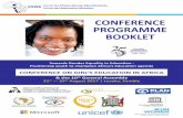 CONFERENCE PROGRAMME BOOKLET - … PROGRAMME BOOKLET Towards Gender Equality in Educati on : Positi oning youth to champion Africa’s Educati on agenda CONFERENCE ON GIRL’S EDUCATION