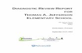 THOMAS A. JEFFERSON ELEMENTARY SCHOOL - … Capacity ... Thomas A. Jefferson Elementary School hosted a Diagnostic Review on September 14-17, ... a study conducted by Horng, Klasik