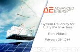 System Reliability for Utility PV Inverters · PDF fileThe availability of a PV plant is highly dependent upon the system reliability of the inverter. Systems ... MTBF, DFMEA, Fault