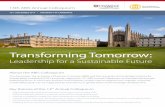 Transforming Tomorrow - ABIS Global · PDF filesustainability goals can be supported by innovations in global talent and knowledge ... and management development from ... Practice