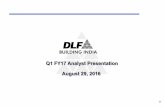 Q1 FY17 Analyst Presentation August 29, 2016 - · PDF fileQ1 FY17 Analyst Presentation . August 29, 2016 . 2 . ... NOIDA, a ~2msf destination mall, ... (33 acres) Caraf Builders and