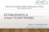 ESTABLISHING A CASH FLOW MODEL - · PDF fileESTABLISHING A CASH FLOW MODEL EMILY A. UPSHAW, ... Objectives: •Understand the importance of developing a cash flow model ... Analysis