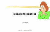 Managing conflict - جامعة آل البيت · PDF filea The PDQDJHU¶VUROHLV to create a work environment where conflict may be used as a conduit for growth, innovation, and productivity.