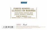 Classi C FuMito nunoya Marimba ClassiCs on MariMba · PDF fileClassi C s on Mari M ba | Fu M ito n unoya o C 1859 ClassiCs on MariMba Works by Castelnuovo-tedesCo | baCh Chopin | WaxMan