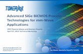 Advanced SiGe BiCMOS Process Technologies for mm …ewh.ieee.org/r6/phoenix/wad/MeetingSite_files/doc/04_Preisler... · Advanced SiGe BiCMOS Process Technologies for mm-Wave ... 300