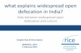 links between widespread open defecation and culture 2015...links between widespread open defecation and culture. 0% 10% 20% 30% 40% 50% 60% 70% 80% ... SQUAT survey, 2014. ... have