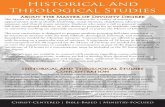 Historical And Theological Studies - Campbell … Historical and Theological Studies concentration equips students with ... Biblical and Theological Foundations for Age Group Ministry