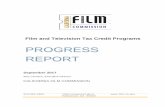 PROGRESS REPORT - California Film Commission |film.ca.gov/wp-content/uploads/CA-Tax-Credit-Progress...CA Film Commission – Film & TV Tax Credit Program Progress Report, September