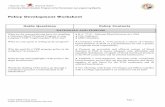 Policy Development Worksheet - plm.edu.ph VBDP/VBDP Policy 2010_1.pdf · Policy Development Worksheet ... Consistent with R.A. 7719, promote a culture of voluntary blood donation