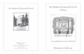 St. Stephen’s Episcopal Church · PDF fileSt. Stephen’s Episcopal Church History ... 19William "Bill" Englebright, ... sailboats and houses for the Night in Venice water festival