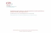 Linking agriculture, food systems and nutrition: what’s · PDF file · 2016-03-31Linking agriculture, food systems and nutrition: ... 84. Salma Akter, Padakhep Manabik Unnayan Kendra,