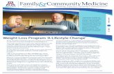 Weight Loss Program ‘A Lifestyle Change’ · PDF fileincluding Family and Community Medicine physicians, a psychologist, ... supervised exercise and a muscle-toning class, ... Rex