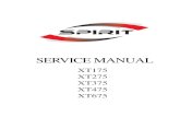 SERVICE MANUAL -  · PDF fileSERVICE MANUAL XT175 XT275 XT375 XT475 ... Contacting Technical Service ... AC2 : Black wire from