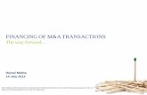 FINANCING OF M&A TRANSACTIONS - wirc-icai.org of M and A... · Suzlon Energy Ltd. acquired REpower. USD 1.6 ... acquired business from. Piramal ... • LBO is a strategy where a financial