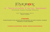 cover Energy Summit - India Energy · PDF fileMr. G.R. Srinivasan, Advisor, Nuclear Power Business, GMR Energy Ltd. ... 11th Sustainable Energy Summit Programme. ... Suzlon Energy