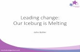 Leading change: Our Iceburgis  · PDF fileOur Iceberg is Melting Changing and Succeeding Under Any Conditions John Kotter Holger Rathgeber MA , LEADERSHIP