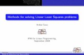 Methods for solving Linear Least Squares problemsutminers.utep.edu/usosaaguirre/Presentations/LLSQ.pdf · Methods for solving Linear Least Squares problems ... RTz= RTy =⇒Rx∗=