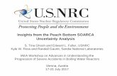 Insights from the Peach Bottom SOARCA Uncertainty … from the Peach Bottom SOARCA Uncertainty Analysis S. Tina Ghosh and Edward L. Fuller, USNRC Kyle W. Ross and Randall Gauntt, Sandia