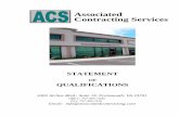 Associated Contracting  · PDF fileFax: 757-465-1125 Email: ... A C S Associated Contracting Services, Inc. ... and public/private projects for municipal and institutional use