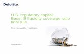 U.S. regulatory capital: Basel III liquidity coverage ... · PDF fileU.S. regulatory capital: Basel III liquidity coverage ... 2 The full form of the LCR rule will apply to ... 5 DI