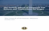 The Growth Effects of Corporate Tax Reform and · PDF fileservices growth in the United States slowed substantially during the current business cycle ... be correlated with other factors