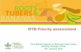 RTB Priority assessment -  · PDF fileRTB Priority assessment First World Congress on Root and Tuber Crops Nanning, Guangxi, China 22 nd January, 2016