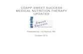 CDAPP SWEET SUCCESS MEDICAL NUTRITION Physical fitness may impact pushing during ... CDAPP SWEET SUCCESS MEDICAL NUTRITION THERAPY UPDATES ... CDAPP SWEET SUCCESS MEDICAL NUTRITION