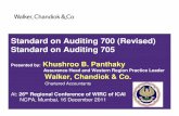 Standard on Auditing 700 (Revised) Standard on Auditing 705 700 and 705-compressed.pdf · NCPA, Mumbai, 16 December 2011. Agenda