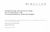 Exploring Outsourcing as a Source of Competitive …eprints.kingston.ac.uk/37500/1/Hayler-D.pdfas a Source of Competitive Advantage ... formulating and clarifying the research topic