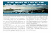 LORD HOWE ISLAND BOARD Community Information · PDF fileLORD HOWE ISLAND BOARD Community Information Bulletin December 2015 ... land. Many local people ... sis, but would you like