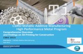 CSIRO Metallic Additive Manufacturing High Performance Metal · PDF file · 2014-10-21CSIRO Metallic Additive Manufacturing High Performance Metal Program ... 4 kW fibre delivery
