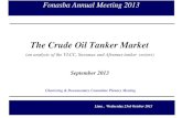 The Crude Oil Tanker Market - ??The Crude Oil Tanker Market (an analysis of the VLCC, Suezmax and Aframax tanker sectors) September 2013 ... â€chemicalâ€™ cargo in their