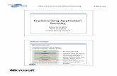 Implementing Application Security - Kansas State University · PDF file TNTx-xx Implementing Application Security Wayne Harris MCSE Senior Consultant Certified Security Solutions Defense-in-Depth