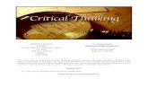 Critical Thinking Syllabus - Philosophy · PDF filecourse are to sharpen critical thinking skills ... Supplemental material (including readings, assignments, and study guides) ...