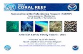 National Coral Reef Monitoring Program (NCRMP) · PDF fileNational Coral Reef Monitoring Program (NCRMP) ... The National Coral Reef Monitoring Program ... in American Samoa is 50/50