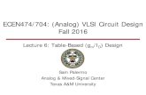 ECEN474/704: (Analog) VLSI Circuit Design Fall 2016spalermo/ecen474/lecture06_ee474_gmid.pdf · Analog & Mixed-Signal Center ... Design ECEN474/704: (Analog) VLSI Circuit Design Fall