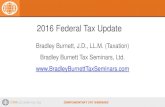 2016 Federal Tax Update - … Federal Individual Tax Update - Highlight Reel • 2016 Extender Bill? Not yet • 5 new legislative acts in 2015 - Including Path Act ...