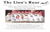 The Lion’s Roar - Cincinnatus Central School · PDF fileMeet the teachers, ... Mallory Cobb gave her farewell speech as the Student ... After the video, the juniors and seniors stayed