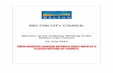 MELTON CITY  · PDF filemelton city council ... adoption and confirmation of minutes of previous meetings 5 7. ... intersection and eastbound exit ramp of western freeway 128