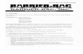 Barrier-Bac, Inc. Technical Data - Construction … VB-250 - Barrier...Barrier-Bac, Inc. Technical Data . BARRIER-BAC, INC. VB - 250 11 mil Class A Vapor Retarder . 6.0 Availability