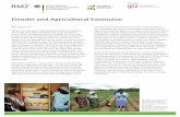 7. Gender and Agricultural extension - Startseite · PDF fileattending trainings in neighbouring villages or work as a female ... group – including ... Strengthening the participation