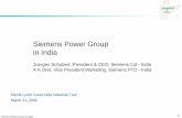 Siemens Power Group in India - Home - English - Siemens · PDF file · 2006-03-23Siemens Power Group in India in INDIA Siemens Power Group ... Gas Turbine & Steam Turbine based Power